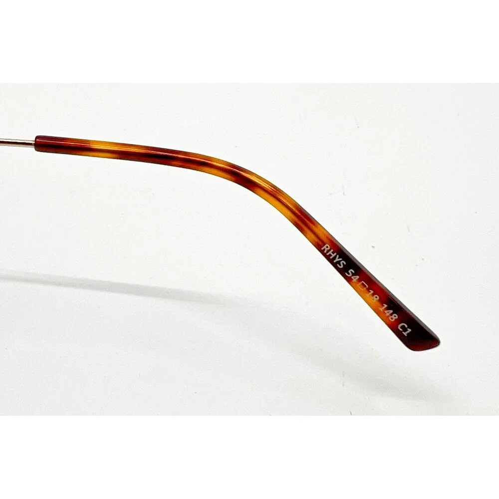 EyeBuyDirect Eyeglass Frames Unisex Gold Rhys Geometric Full Rim 54-18-148